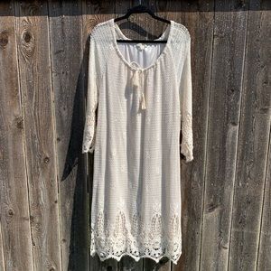 Nurture by Lamaze cream cotton lace dress.  Size XL new with tags.